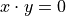 x \cdot y = 0